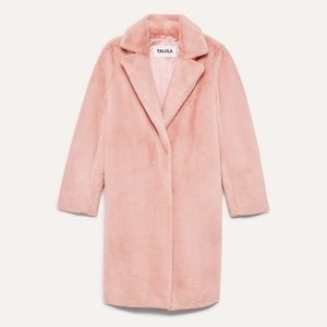 Aritzia Pink Faux Fur Coat